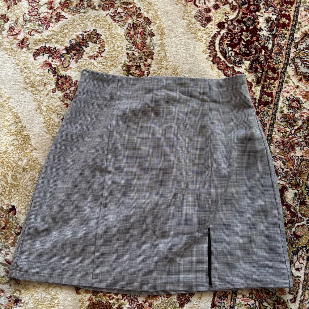 Forever 21 Gray Checkered Pencil Skirt